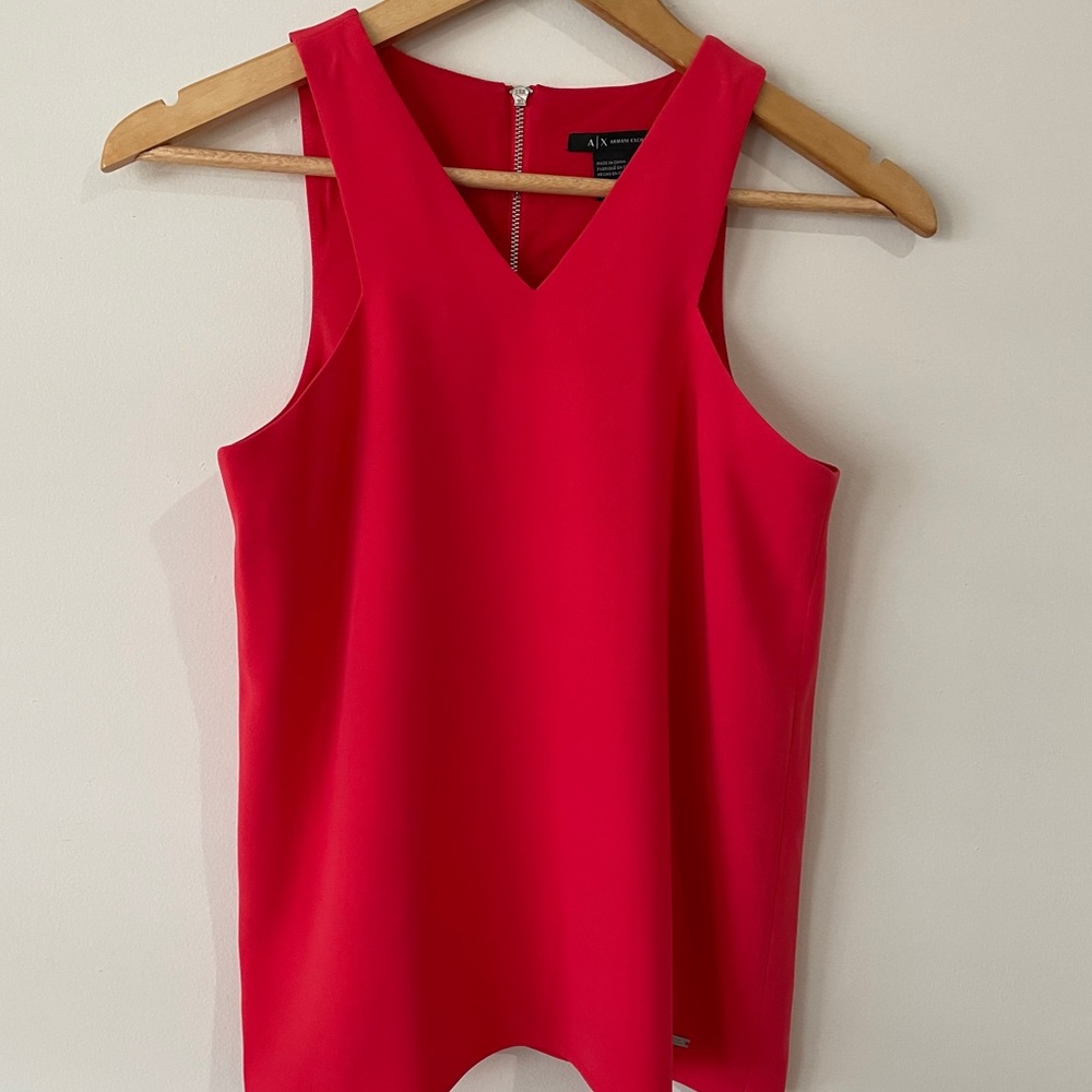 Armani exchange Red sleeveless top